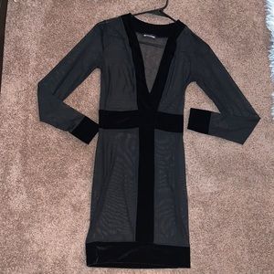 Black mesh dress